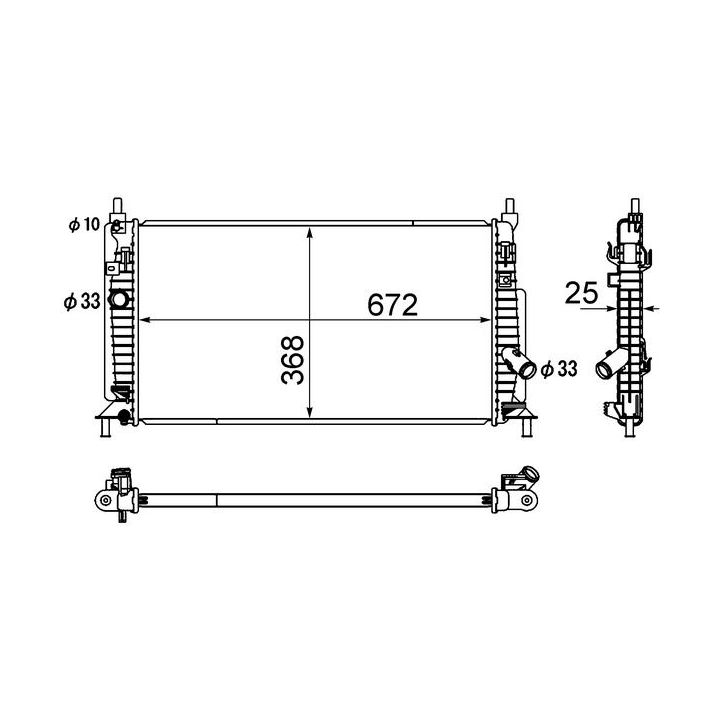 Radiatorius, variklio aušinimas MAHLE CR 1888 000S