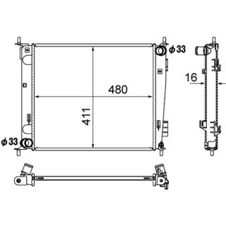Radiatorius, variklio aušinimas MAHLE CR 1889 000S