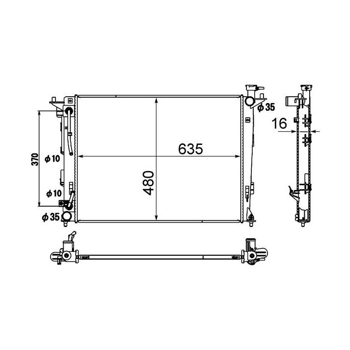 Radiatorius, variklio aušinimas MAHLE CR 1890 000S