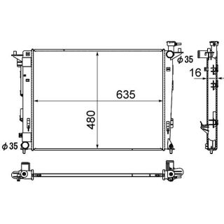 Radiatorius, variklio aušinimas MAHLE CR 1891 000S