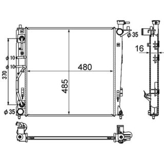 Radiatorius, variklio aušinimas MAHLE CR 1892 000S