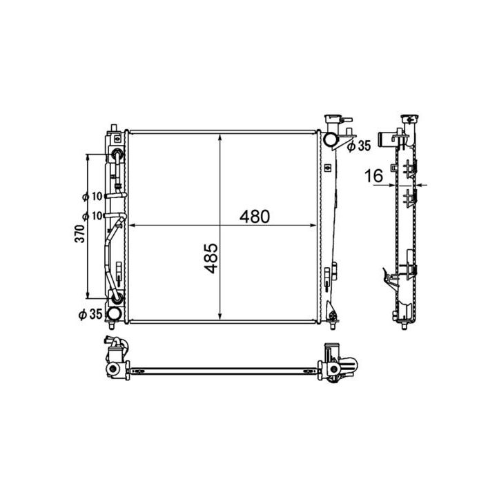 Radiatorius, variklio aušinimas MAHLE CR 1892 000S