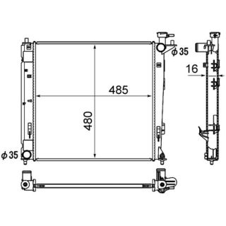 Radiatorius, variklio aušinimas MAHLE CR 1893 000S