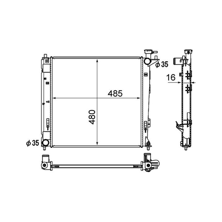 Radiatorius, variklio aušinimas MAHLE CR 1893 000S