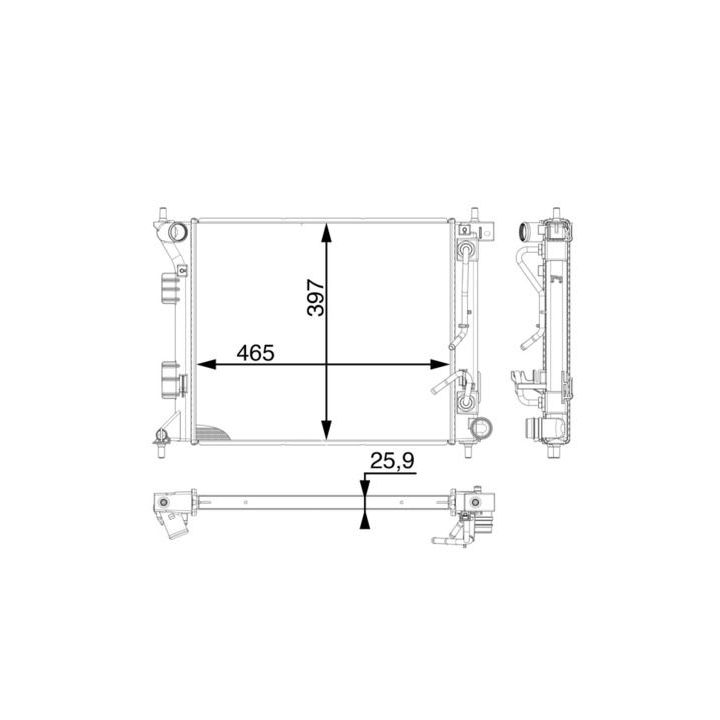 Radiatorius, variklio aušinimas MAHLE CR 1970 000P