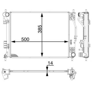 Radiatorius, variklio aušinimas MAHLE CR 1973 000P