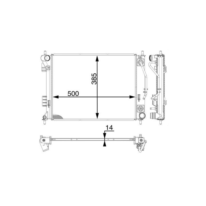 Radiatorius, variklio aušinimas MAHLE CR 1973 000P
