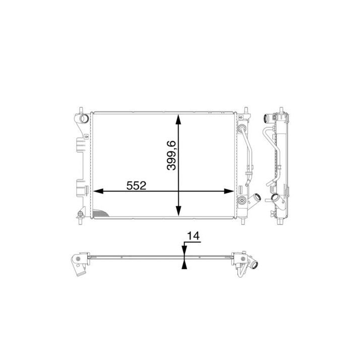 Radiatorius, variklio aušinimas MAHLE CR 1976 000P