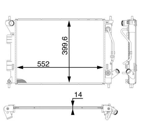 Radiatorius, variklio aušinimas MAHLE CR 1976 000P
