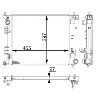 Radiatorius, variklio aušinimas MAHLE CR 1980 000P