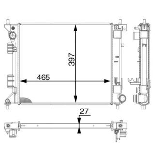 Radiatorius, variklio aušinimas MAHLE CR 1981 000P