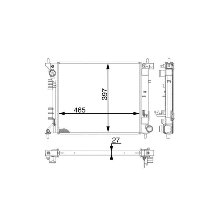 Radiatorius, variklio aušinimas MAHLE CR 1981 000P