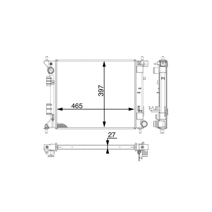 Radiatorius, variklio aušinimas MAHLE CR 1982 000P