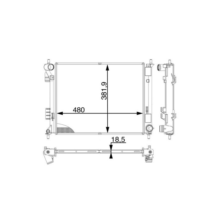Radiatorius, variklio aušinimas MAHLE CR 1983 000P