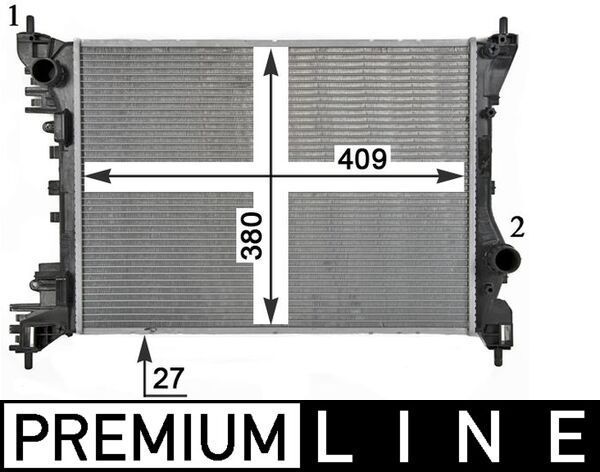 Radiatorius, variklio aušinimas MAHLE CR 1985 000P