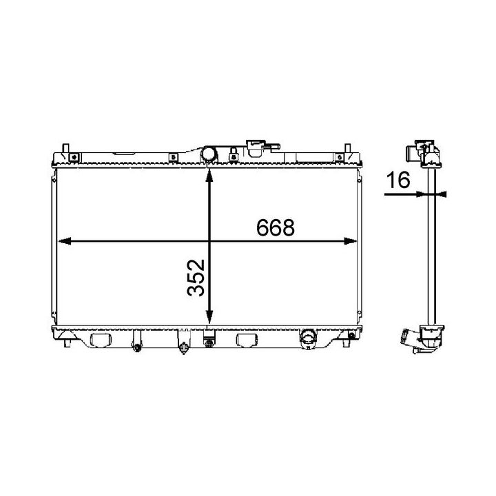 Radiatorius, variklio aušinimas MAHLE CR 199 000S