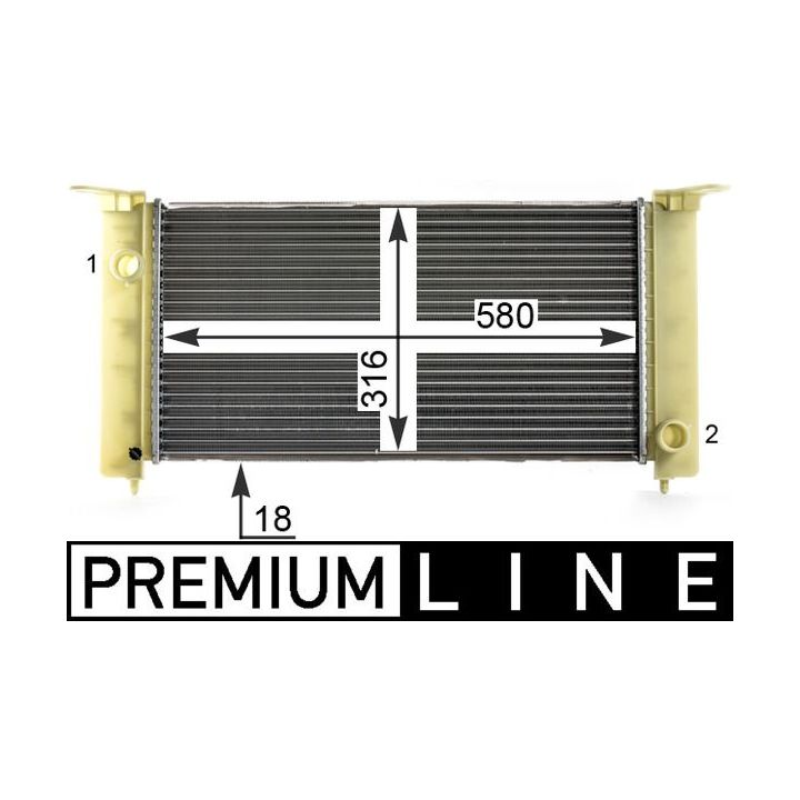 Radiatorius, variklio aušinimas MAHLE CR 1992 000P