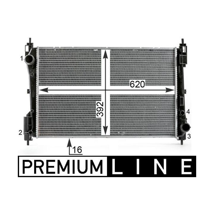 Radiatorius, variklio aušinimas MAHLE CR 1996 000P