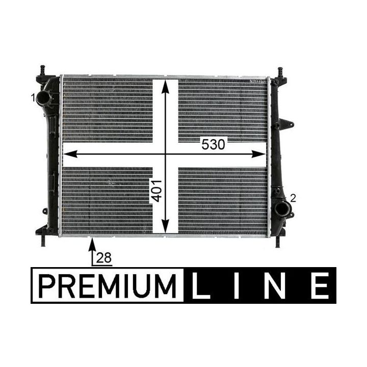 Radiatorius, variklio aušinimas MAHLE CR 1999 000P