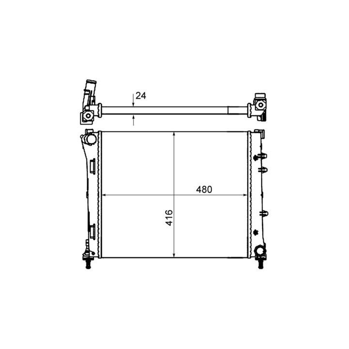 Radiatorius, variklio aušinimas MAHLE CR 2000 000S