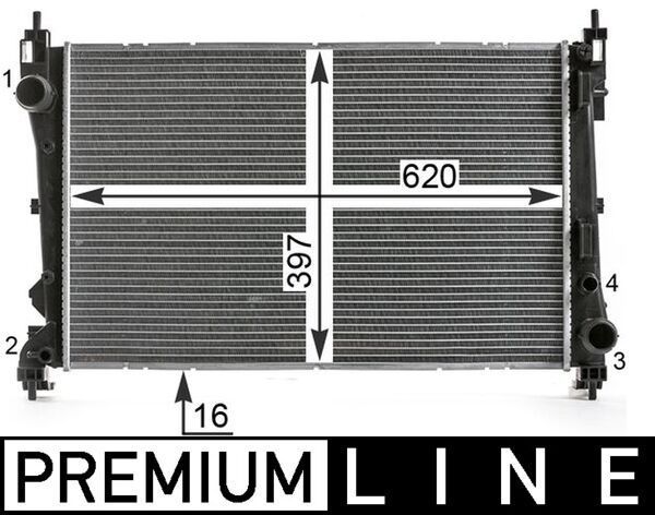 Radiatorius, variklio aušinimas MAHLE CR 2003 000P