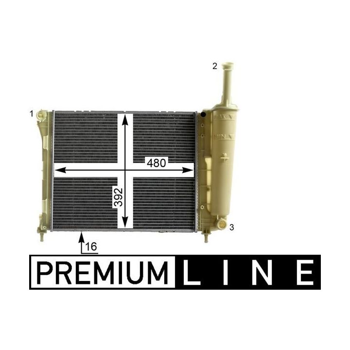 Radiatorius, variklio aušinimas MAHLE CR 2005 000P