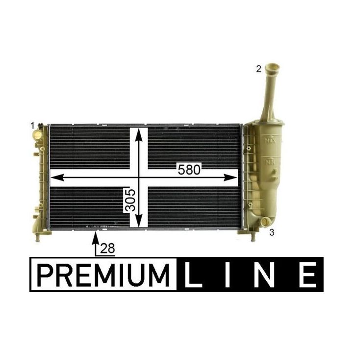 Radiatorius, variklio aušinimas MAHLE CR 2010 000P