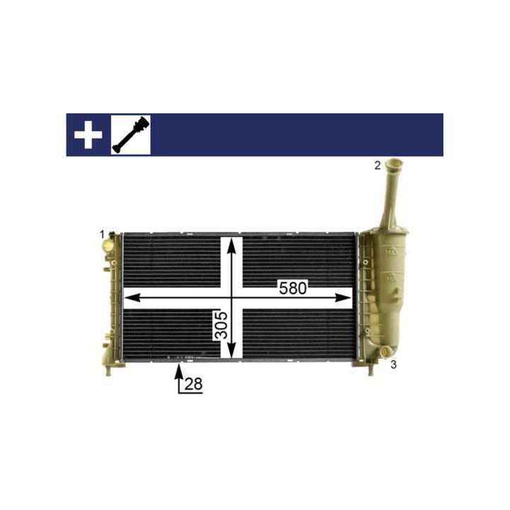 Radiatorius, variklio aušinimas MAHLE CR 2010 000S