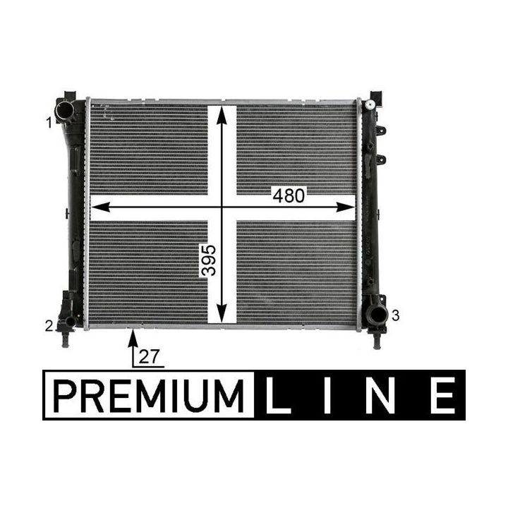 Radiatorius, variklio aušinimas MAHLE CR 2012 000P