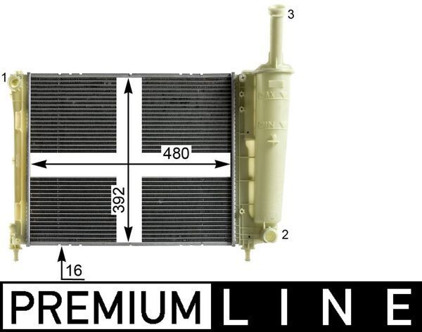 Radiatorius, variklio aušinimas MAHLE CR 2013 000P
