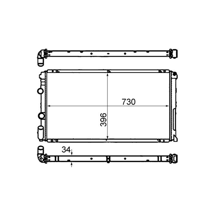 Radiatorius, variklio aušinimas MAHLE CR 204 000S