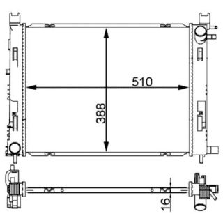 Radiatorius, variklio aušinimas MAHLE CR 2166 000S