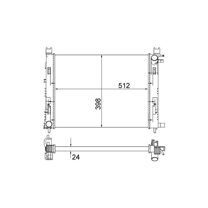 Radiatorius, variklio aušinimas MAHLE CR 2166 001S