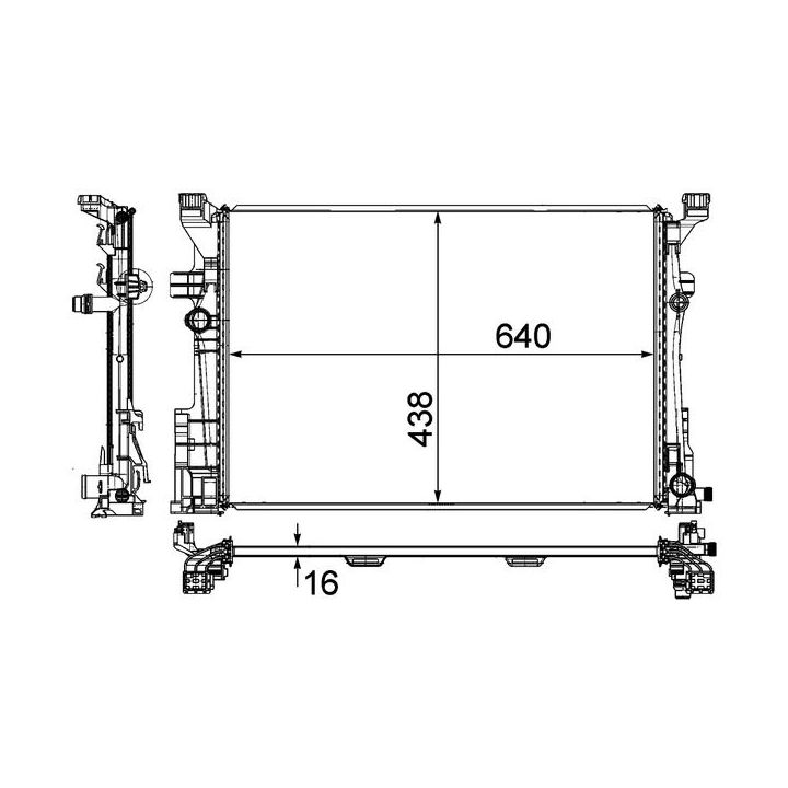 Radiatorius, variklio aušinimas MAHLE CR 2169 000P