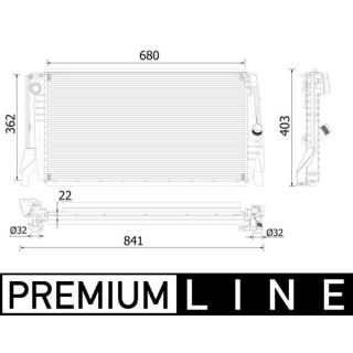 Radiatorius, variklio aušinimas MAHLE CR 2316 000P