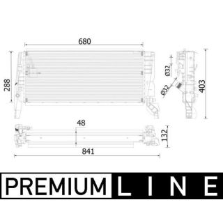 Radiatorius, variklio aušinimas MAHLE CR 2320 000P
