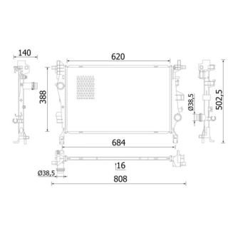 Radiatorius, variklio aušinimas MAHLE CR 2426 000S