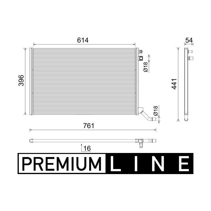 Radiatorius, variklio aušinimas MAHLE CR 2445 000P