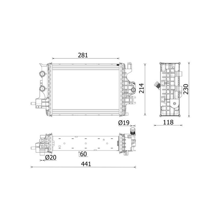 Radiatorius, variklio aušinimas MAHLE CR 2634 000P