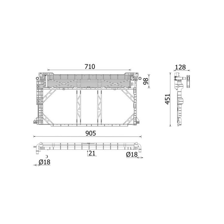 Radiatorius, variklio aušinimas MAHLE CR 2668 000P