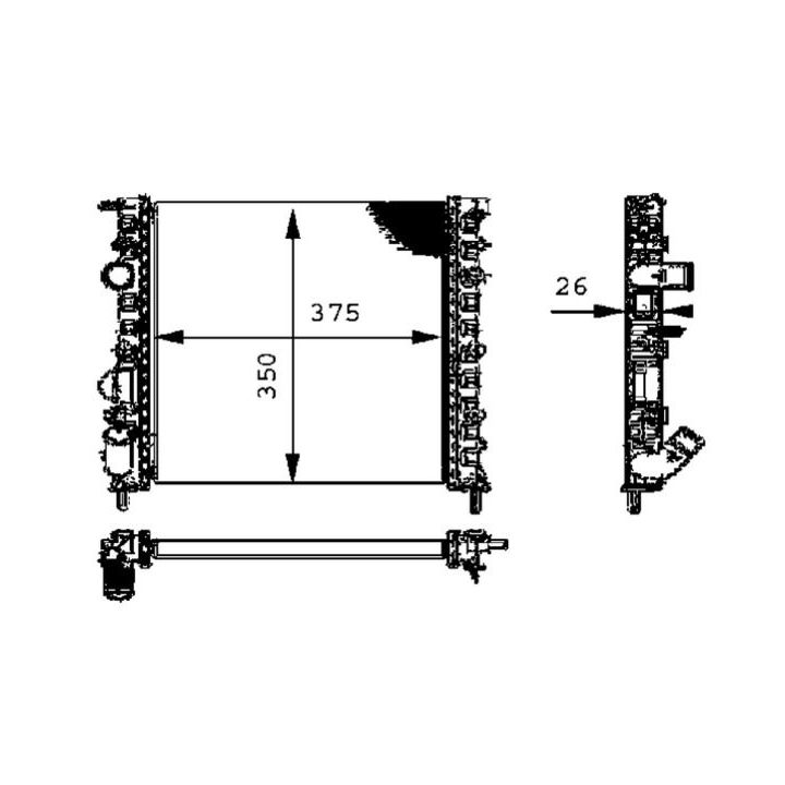 Radiatorius, variklio aušinimas MAHLE CR 308 000S