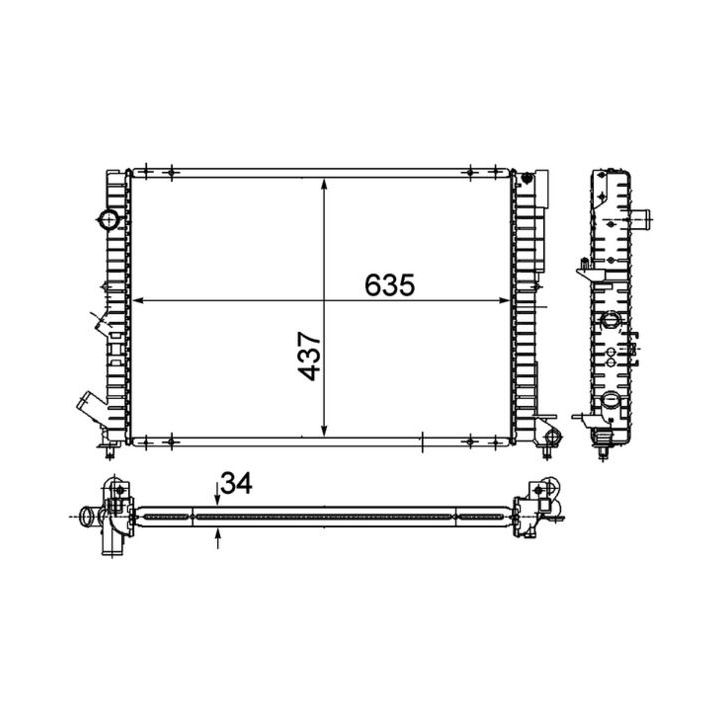 Radiatorius, variklio aušinimas MAHLE CR 312 000P