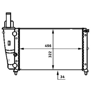 Radiatorius, variklio aušinimas MAHLE CR 346 000P