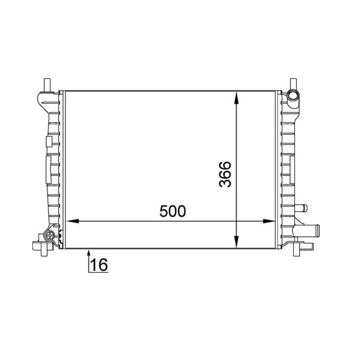 Radiatorius, variklio aušinimas MAHLE CR 375 000S