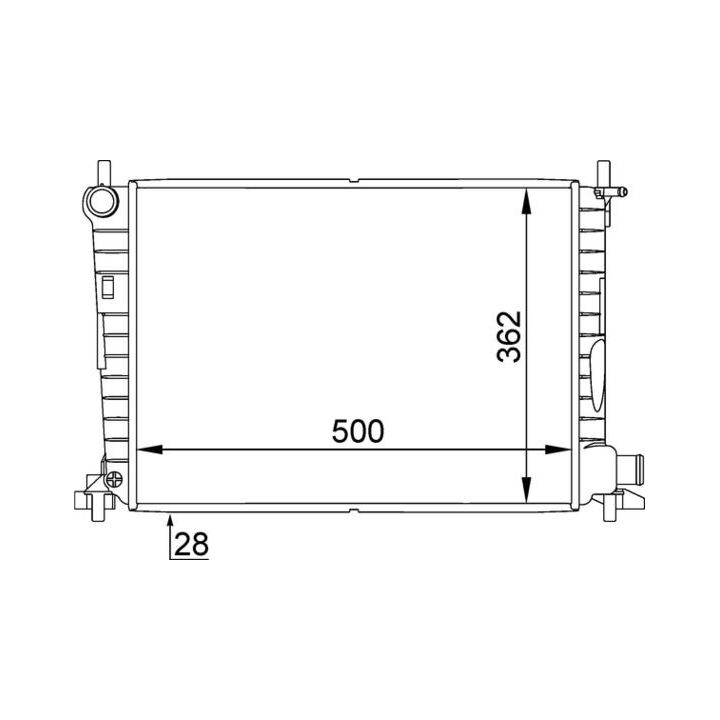 Radiatorius, variklio aušinimas MAHLE CR 381 000P
