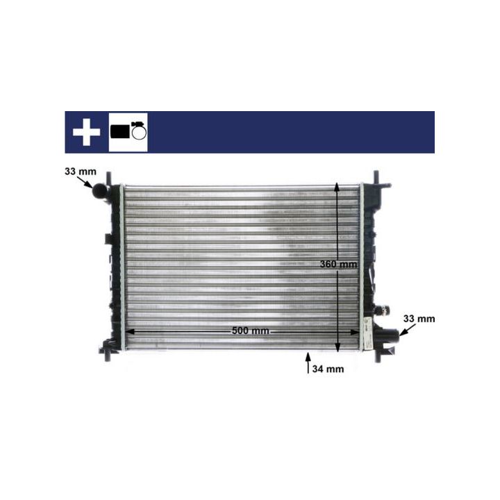 Radiatorius, variklio aušinimas MAHLE CR 381 000S