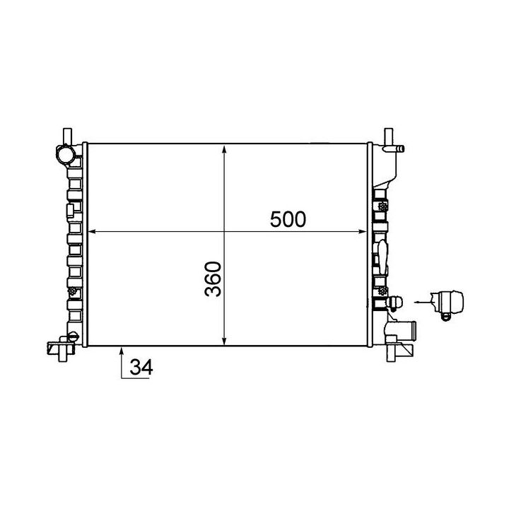 Radiatorius, variklio aušinimas MAHLE CR 381 000S