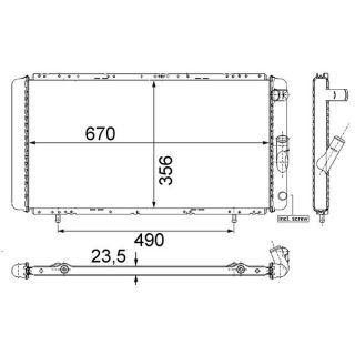 Radiatorius, variklio aušinimas MAHLE CR 426 000S