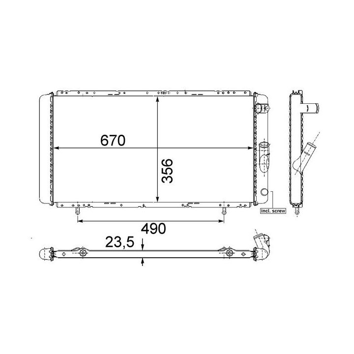 Radiatorius, variklio aušinimas MAHLE CR 426 000S