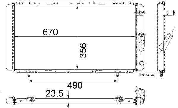 Radiatorius, variklio aušinimas MAHLE CR 426 000S